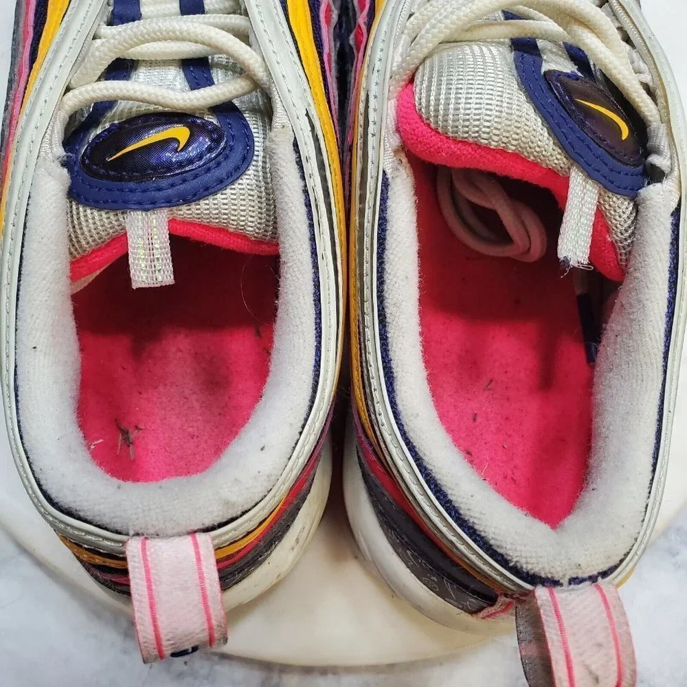 NIKE‎ Air Max 97 GS Sneakers 7Y Orange Pink Purple CI9929-500 School Sporty 2018